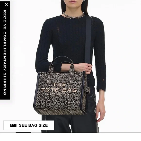 MONOGRAM JACQUARD MEDIUM TOTE BAG!!! Gently used no damage !